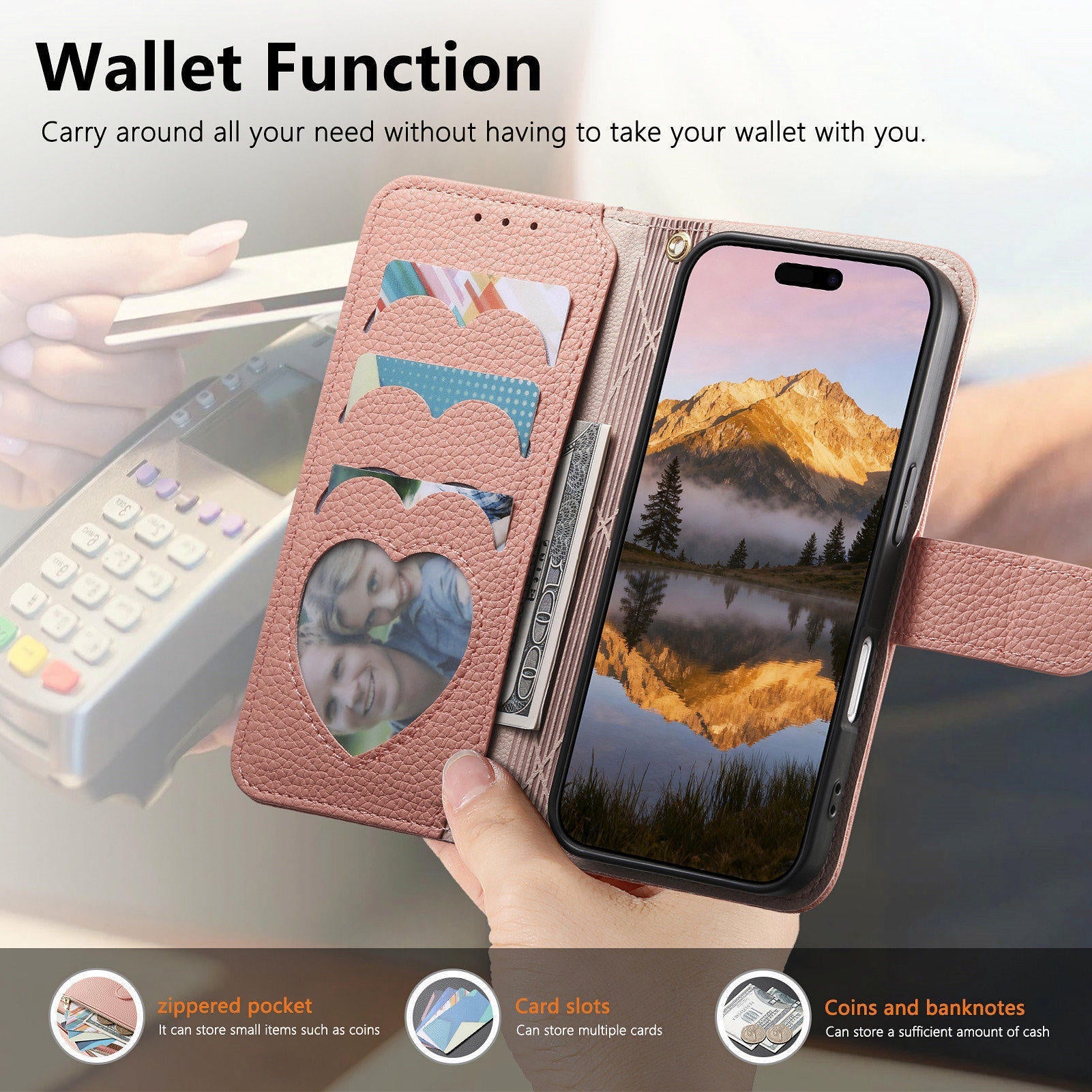 Samsung Galaxy S26 Ultra Zipper Wallet Case with Wrist Strap