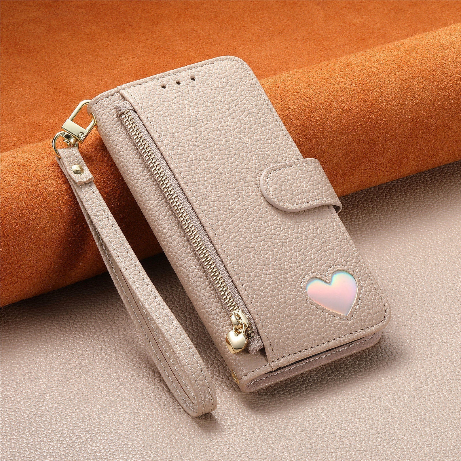 iPhone 17 Pro Max Zipper Wallet Case with Wrist Strap