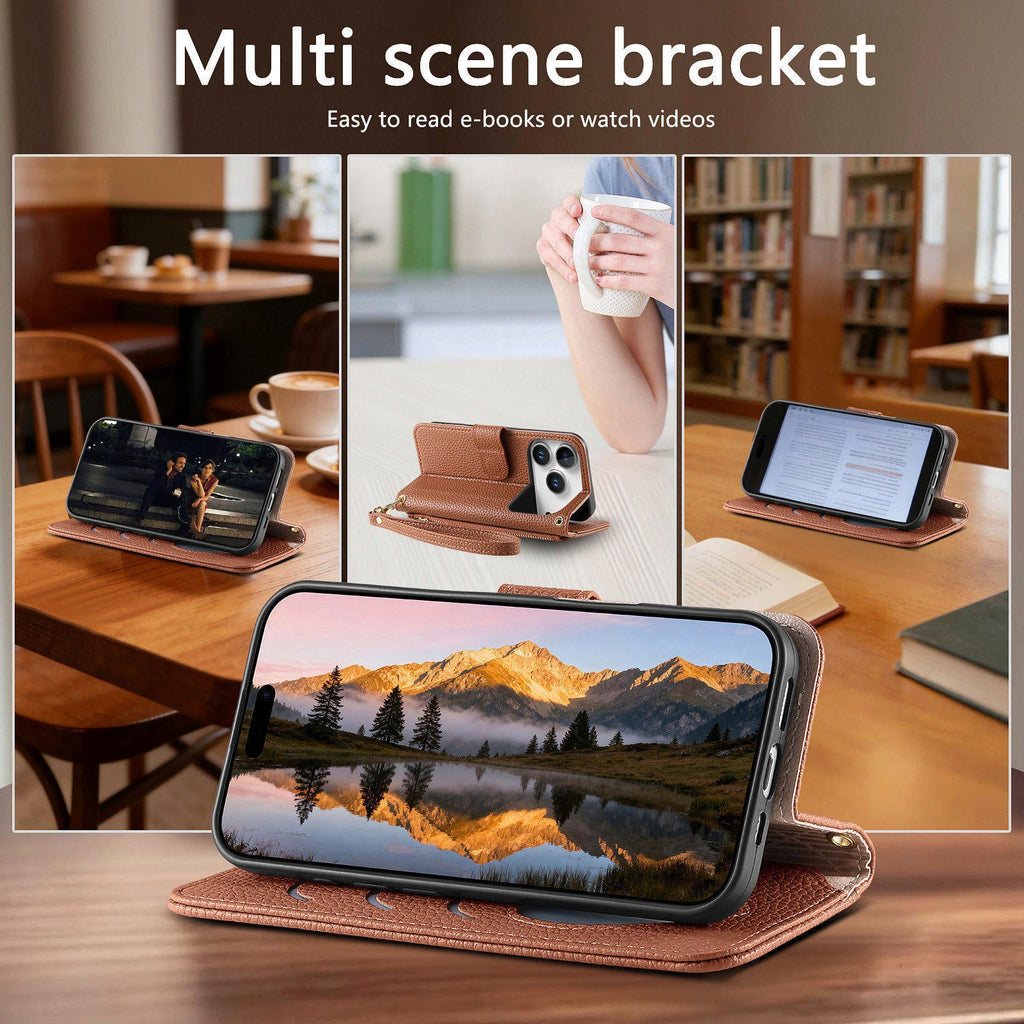 Samsung Galaxy S26 Ultra Zipper Wallet Case with Wrist Strap